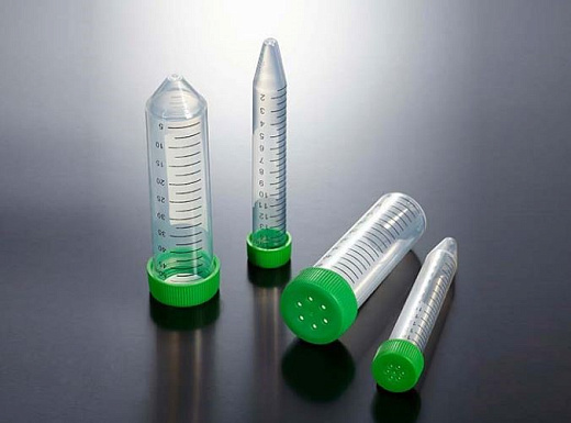 Пробирки культуральные 15 мл, 12000g, конические, вентилируемая крышка, полипропилен, стерильные, Jet Biofil, Китай