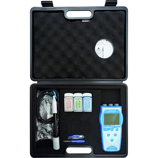 рН-метр, -2-16±0,01, портативный, электрод LabSen 333, PH241WW, серия 240, для сточной воды, с кейсом, Apera Instruments