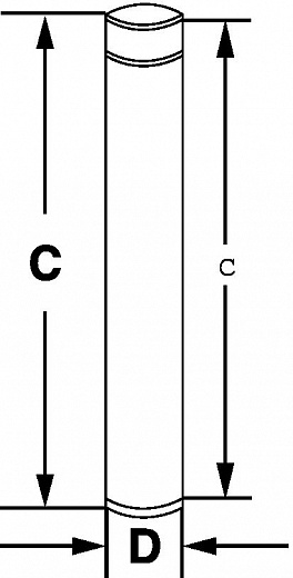 Пенал для стерилизации пипеток, круглый, дно и крышка с силиконовым покрытием, длина 442/450 мм, d 65 мм, нержавеющая сталь Фото 2