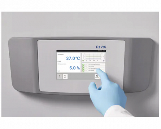CO₂-инкубатор, 170 л, прямой нагрев, ИК-датчик стерилизуемый, контроль O₂, ручка слева, CellXpert 170i
