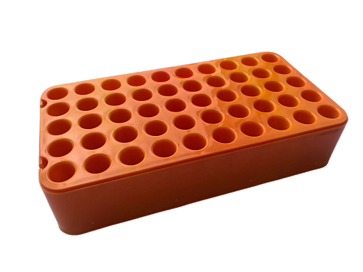 Штатив для цилиндрических пробирок на 50 мест (Rack D13), красный