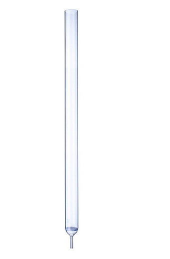 Колонка хроматографическая пустая, с фильтром, термостойское стекло, длина 650 мм, Россия