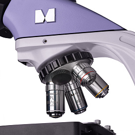 Микроскоп Magus Bio 250B, прямой, бинокуляр/тринокуляр, СП, ТП, ФК, Пол, планахромат 4×, 10×, 40×, 100×МИ