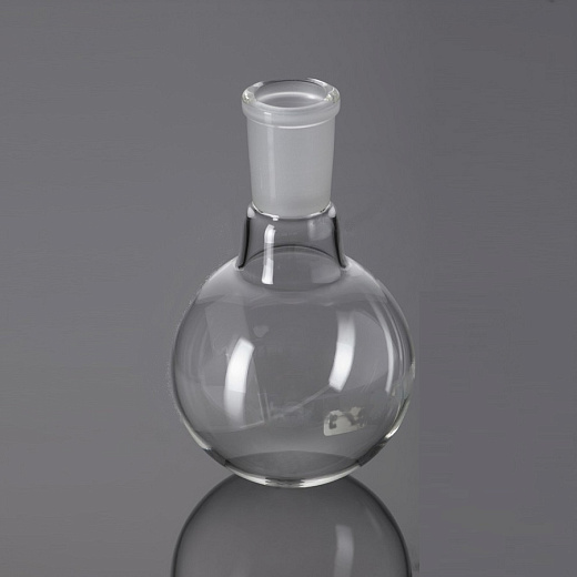 Колба круглая плоскодонная, 50 мл, d 51 мм, шлиф 29/32, Glassco