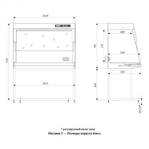 ПЦР-бокс, ширина рабочей поверхности 1015 мм, с УФ-рециркулятором, БАВ-ПЦР-Ламинар-С Фото 2