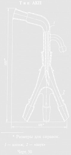 Аллонж с «пауком», комплект, 14/23-14/23, схема