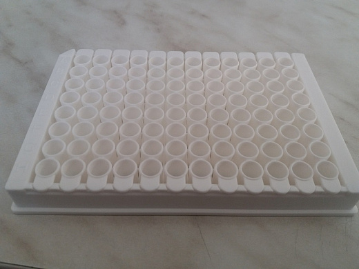 Планшеты 96 луночные для ИФА, плоскодонные, нестерильные, для люминесценции, стрипованные (12 стрипов по 8 лунок), белые, Sovtech