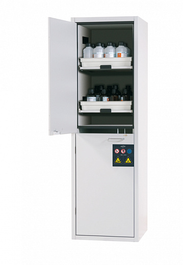 Шкафы для хранения негорючих опасных материалов, ширина 59 – 119 см, распашные дверцы, выдвижные полки SL-Classic Фото 2