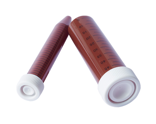 Пробирки 50 мл, ПП, янтарные, конические, до 12500 g